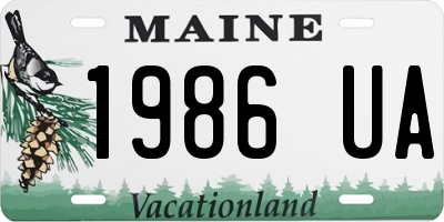 ME license plate 1986UA