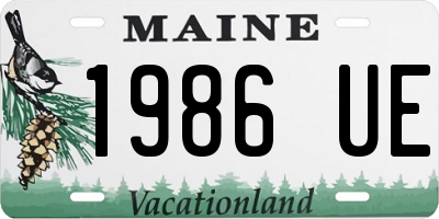 ME license plate 1986UE