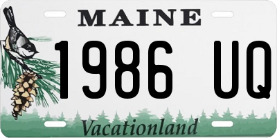 ME license plate 1986UQ