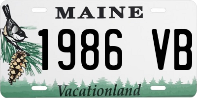 ME license plate 1986VB