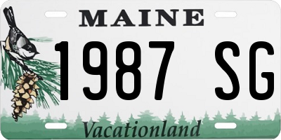 ME license plate 1987SG