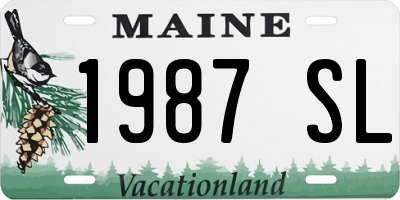 ME license plate 1987SL