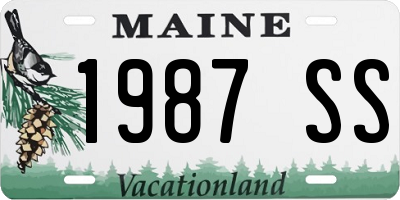 ME license plate 1987SS