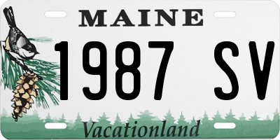 ME license plate 1987SV
