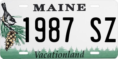 ME license plate 1987SZ