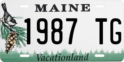 ME license plate 1987TG