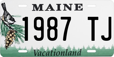 ME license plate 1987TJ