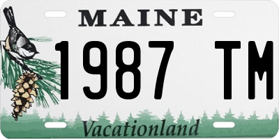 ME license plate 1987TM