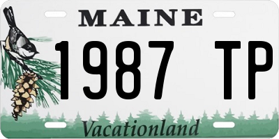 ME license plate 1987TP