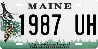 ME license plate 1987UH