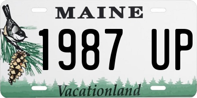 ME license plate 1987UP