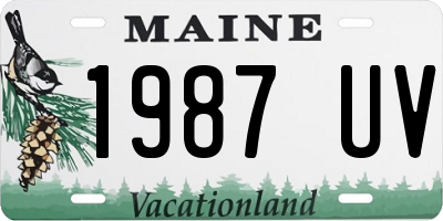 ME license plate 1987UV