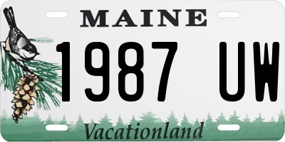 ME license plate 1987UW