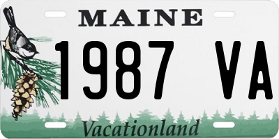 ME license plate 1987VA
