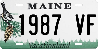 ME license plate 1987VF