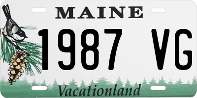 ME license plate 1987VG