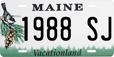 ME license plate 1988SJ