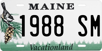 ME license plate 1988SM