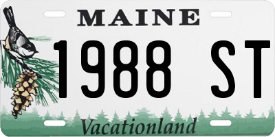 ME license plate 1988ST