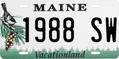 ME license plate 1988SW
