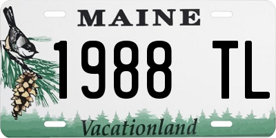 ME license plate 1988TL