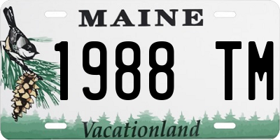 ME license plate 1988TM