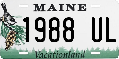 ME license plate 1988UL