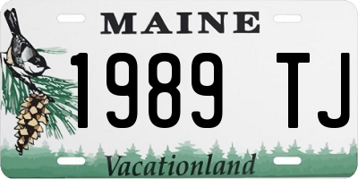 ME license plate 1989TJ
