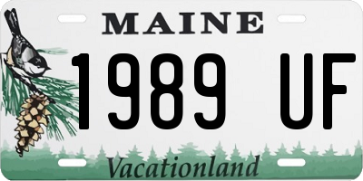 ME license plate 1989UF