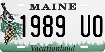 ME license plate 1989UO