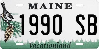 ME license plate 1990SB