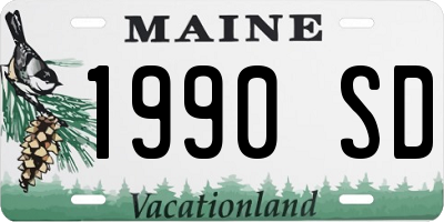 ME license plate 1990SD