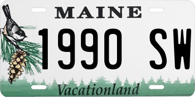 ME license plate 1990SW