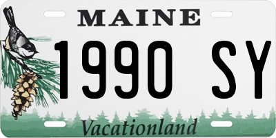 ME license plate 1990SY