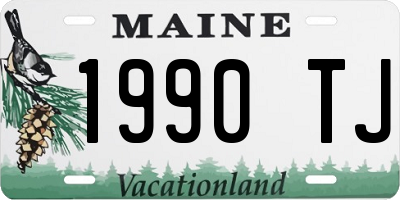 ME license plate 1990TJ