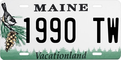 ME license plate 1990TW