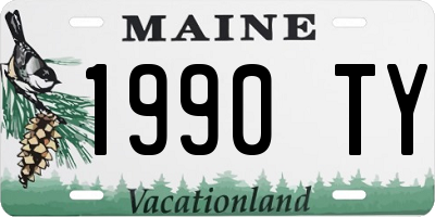 ME license plate 1990TY