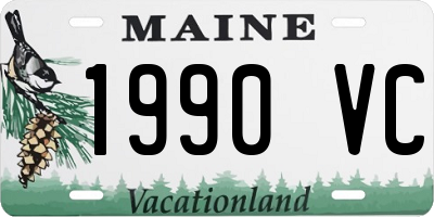 ME license plate 1990VC