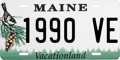 ME license plate 1990VE