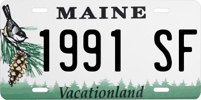 ME license plate 1991SF