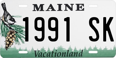 ME license plate 1991SK