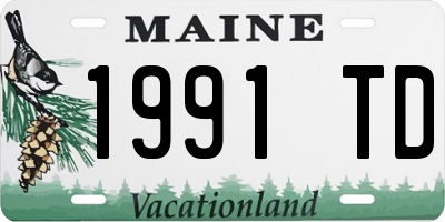 ME license plate 1991TD
