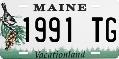 ME license plate 1991TG