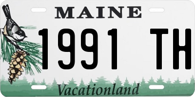 ME license plate 1991TH