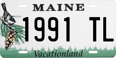 ME license plate 1991TL