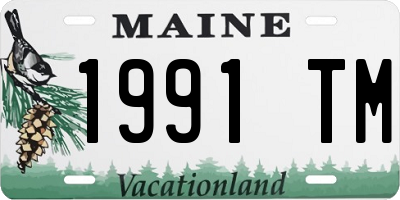 ME license plate 1991TM