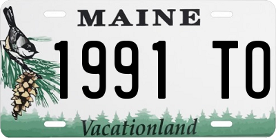 ME license plate 1991TO