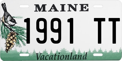 ME license plate 1991TT