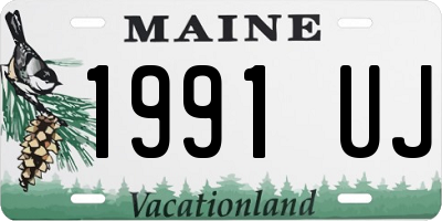 ME license plate 1991UJ