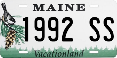 ME license plate 1992SS